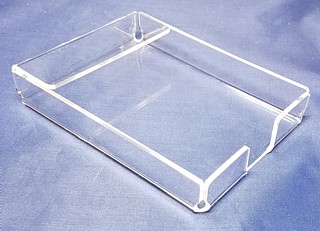 Clear Acrylic Memo Holder for Scratch Pads, Memos, Sticky Notes, and More - Made From Plexiglas, Plexiglass, Lucite, Plastic