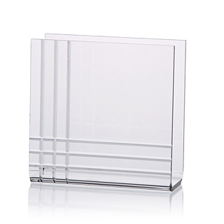 AG-K21 Clear Acrylic Striped Luncheon Napkin Holder