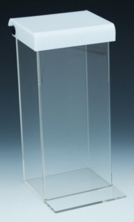 Clear and White Acrylic Outdoor Literature Holder model OBH6 For Tri-Fold Brochures or Pamphlets