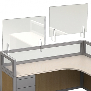 Office Cubicle Partition Barriers and Sneezeguards