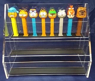 Clear Acrylic 3 Tier Display for Holding and Displaying Pez Dispensers