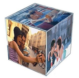 Clear Acrylic 6 Sided Photo Cube