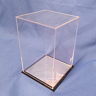 Clear Acrylic Display Case with Mirrored Base