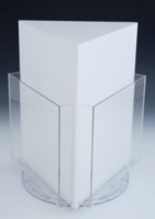 White Acrylic Rotating Brochure and Literature Holders and displays, Plexiglas, Plexiglass, plexi, Plastic, lucite