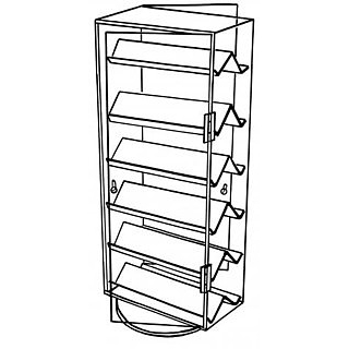 Clear Acrylic Locking Tower Showcase with Spinning Base