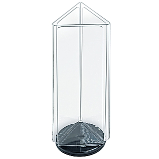 Clear Acrylic 3 Sided Triangular Spinning Sign Holder Frame for Menus or Photos