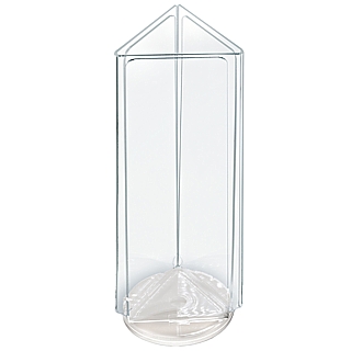 Clear Acrylic 3 Sided Triangular Spinning Sign Holder Frame for Menus or Photos