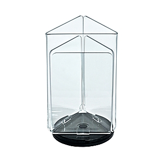 Clear Acrylic 3 Sided Triangular Spinning Sign Holder Frame for Menus or Photos