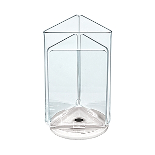 Clear Acrylic 3 Sided Triangular Spinning Sign Holder Frame for Menus or Photos