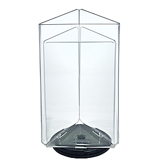 Clear Acrylic 3 Sided Triangular Spinning Sign Holder Frame for Menus or Photos