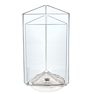 Clear Acrylic 3 Sided Triangular Spinning Sign Holder Frame for Menus or Photos