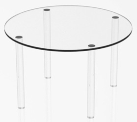 MisterPlexi RTR67 Clear Acrylic Round Circular Table Riser