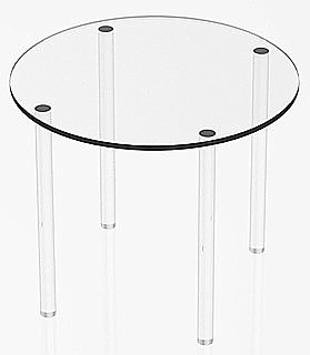 Clear Acrylic Round Circular Table Riser For Cakes, Events, Products and More