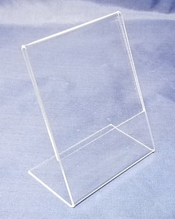 Slant Back Easel Display Frames in Acrylic, Plexiglas, Plexiglass, Lucite, Plastic