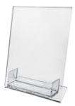 Acrylic Sign Holder Frame with Business Card Holder