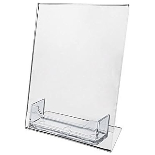 Acrylic Sign Holder Frame with Business Card Holder