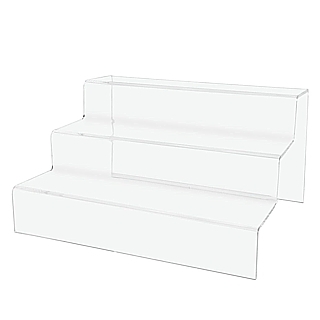 Clear Acrylic 3 Step StairStep Platform Riser