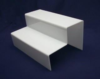 White Acrylic 2 Step StairStep Platform Riser