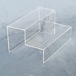 Clear Acrylic 2 Step StairStep Platform Riser