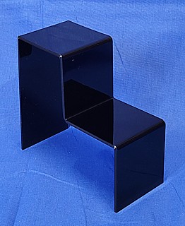 Black Acrylic 2 Step StairStep Platform Riser