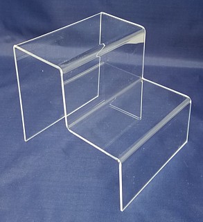 Clear Acrylic 2 Step StairStep Platform Riser