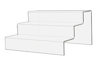 Clear Acrylic 3 Step StairStep Platform Riser