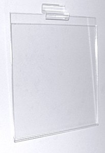 Clear Acrylic Sign Holder Display Frames in For Slatwall or Slotwall