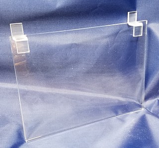 Clear Acrylic Sign Holder Display Frames in For Slatwall or Slotwall