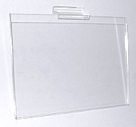 Clear acrylic slatwall and slotwall sign holder frames