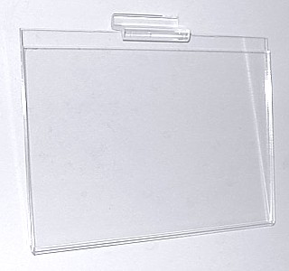 Clear acrylic slatwall and slotwall sign holder frames