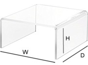Colorded Acrylic Short Square U Riser in Plexi or Lucite