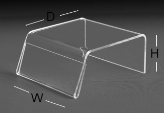 Acrylic Risers with sign holder