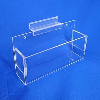Clear Acrylic Slatwall Literature Holder model SLH64 For Postcards, Brochures or Pamphlets