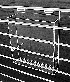 Clear Slatwall Brochure and Literature Holders for use with Slat wall or slotwall