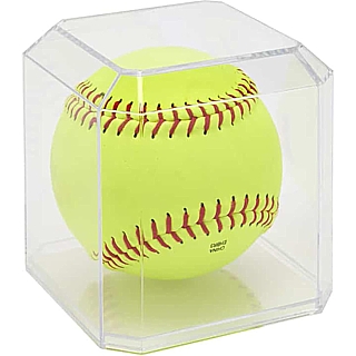 Clear Acrylic and Plastic Display Cases for Softballs, Baseball, Tennis Balls, Pickleballs and More