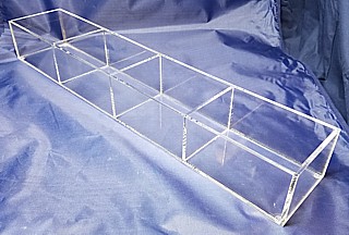 Clear Acrylic Muti Section Divided Compartment Organizer Racks, Trays and Bins