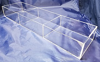 Clear Acrylic Muti Section Divided Compartment Organizer Racks, Trays and Bins