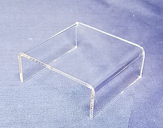 Clear Acrylic Short Square U Riser in Plexi or Lucite