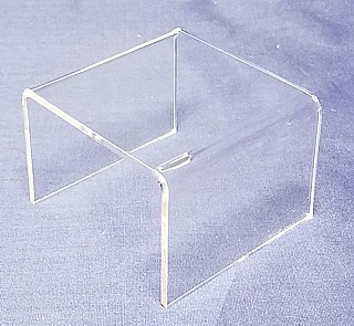 Clear Acrylic Short Square U Riser in Plexi or Lucite