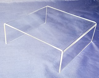 Clear Acrylic Short Square U Riser in Plexi or Lucite