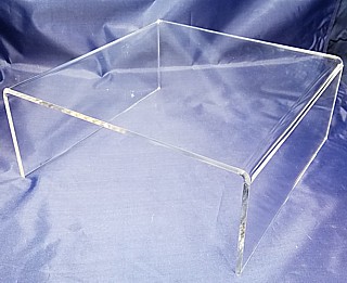 Clear Acrylic Short Square U Riser in Plexi or Lucite