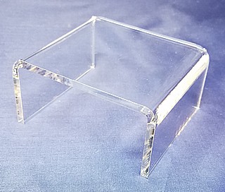 Clear Acrylic Short Square U Riser in Plexi or Lucite