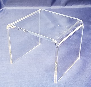 Clear Acrylic Short Square U Riser in Plexi or Lucite