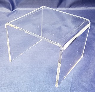 Clear Acrylic Short Square U Riser in Plexi or Lucite