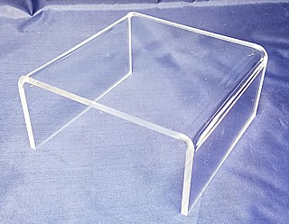 Clear Acrylic Short Square U Riser in Plexi or Lucite