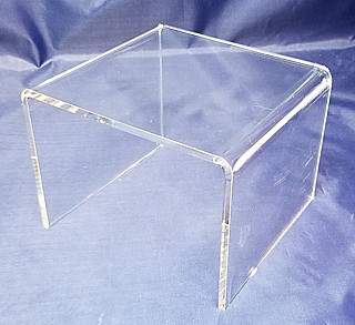 Clear Acrylic Short Square U Riser in Plexi or Lucite