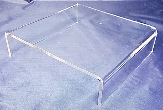 Clear Acrylic Short Square U Riser in Plexi or Lucite