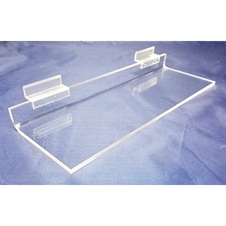 Clear Acrylic Flat Shelf For Slatwall or Slotwall