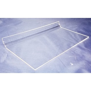 SS126-8 12x6 Clear Acrylic Slatwall Shoe Shelf and Slatwall Shelving