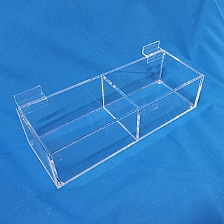 Clear Acrylic Slatwall Bin, Shelf or Rack